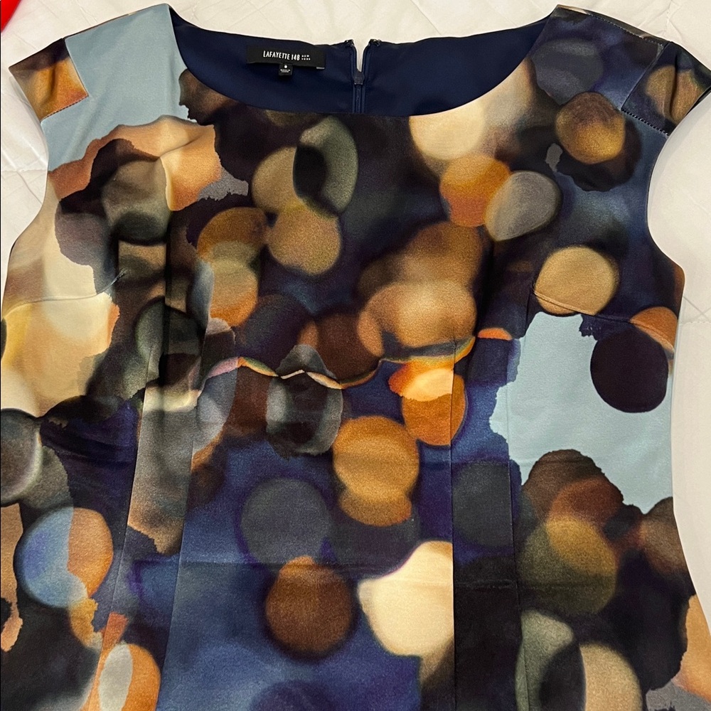 Lafayette 148 Dress New York Aquatic Josette Sheath Dress MSRP $598 - Size 8